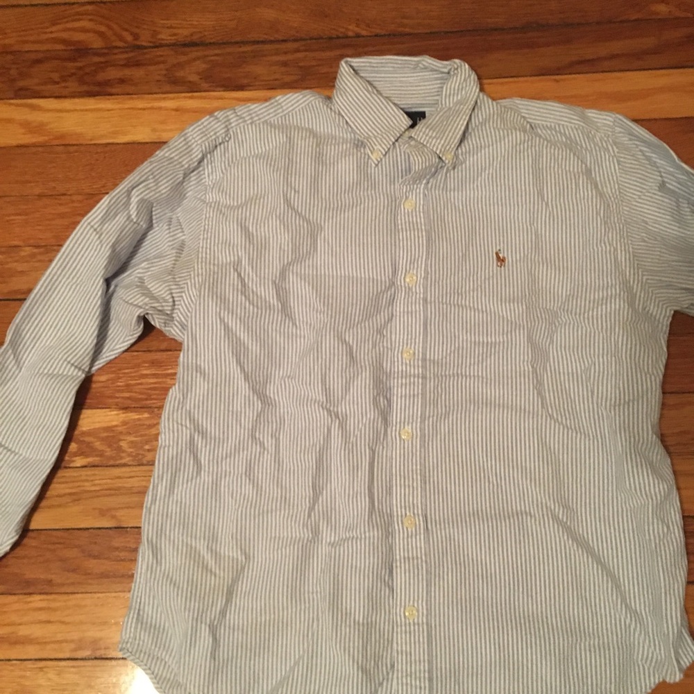 Ralph Lauren white/blue striped shirt